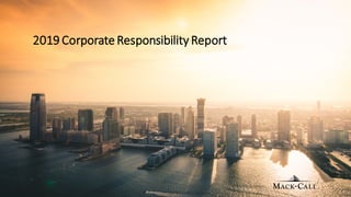 2019 Corporate Responsibility Report
 