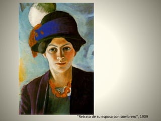 "Retrato de su esposa con sombrero", 1909
 