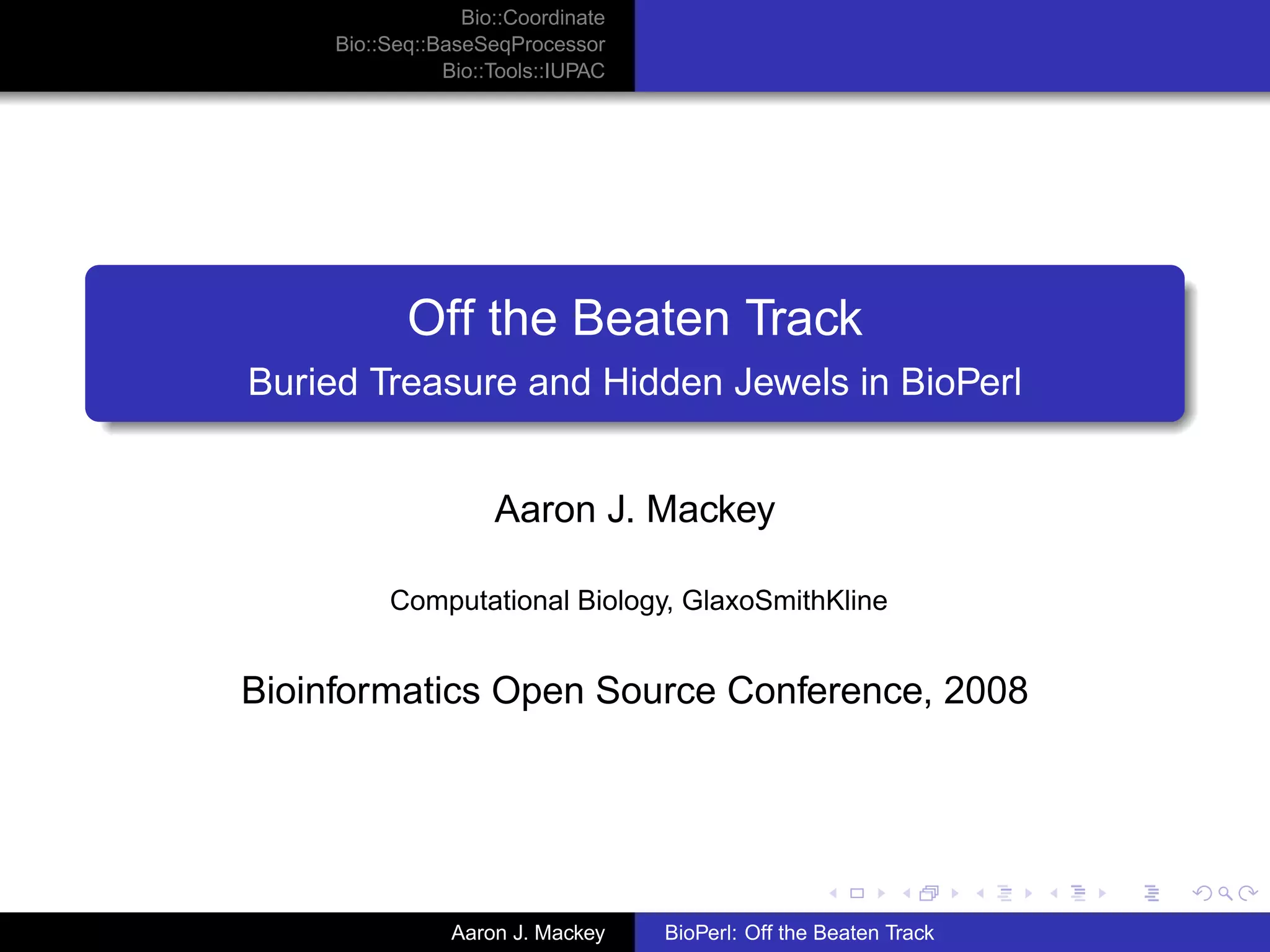 Mackey Bio Perl Bosc2008