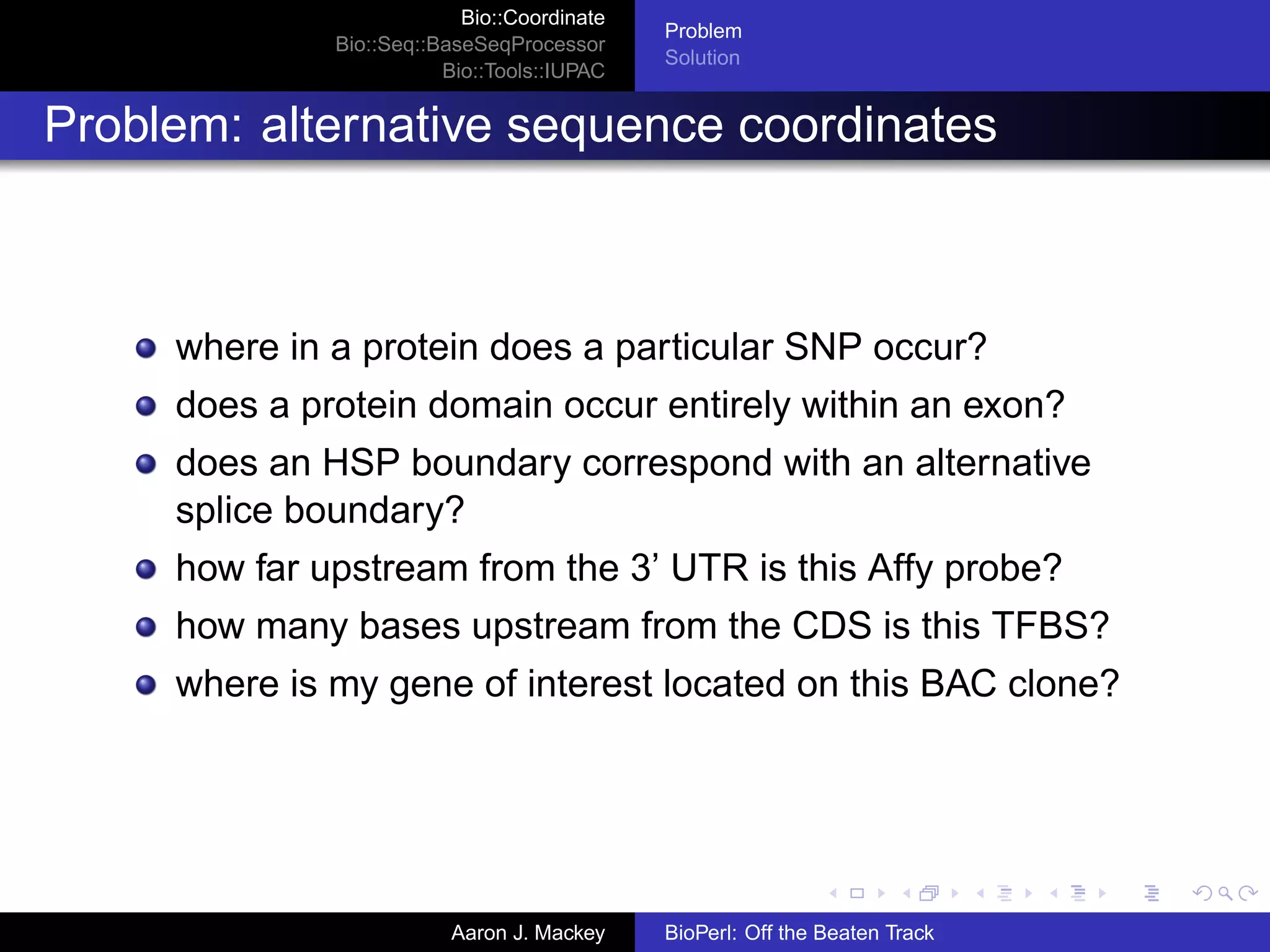 Mackey Bio Perl Bosc2008