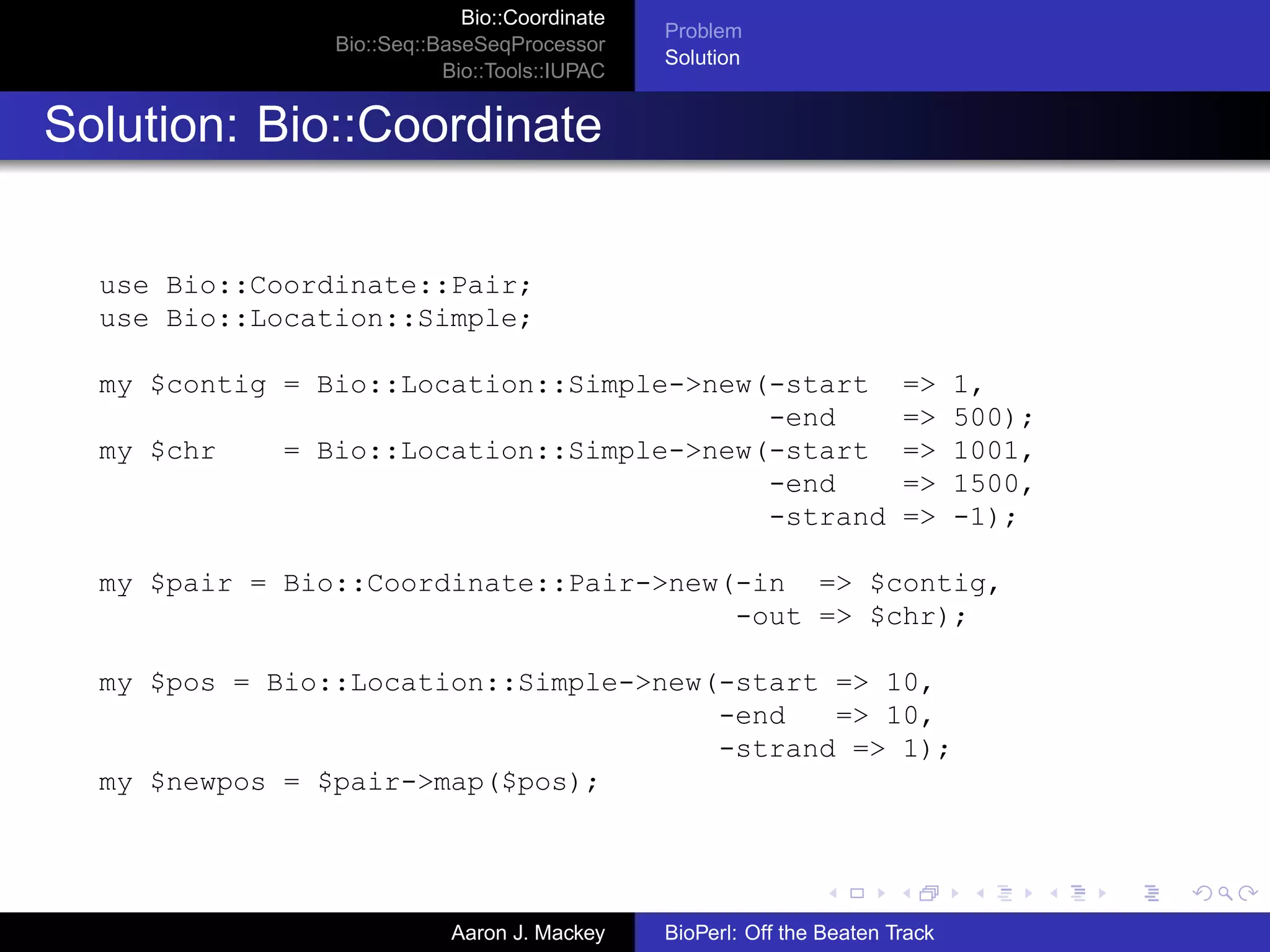 Mackey Bio Perl Bosc2008