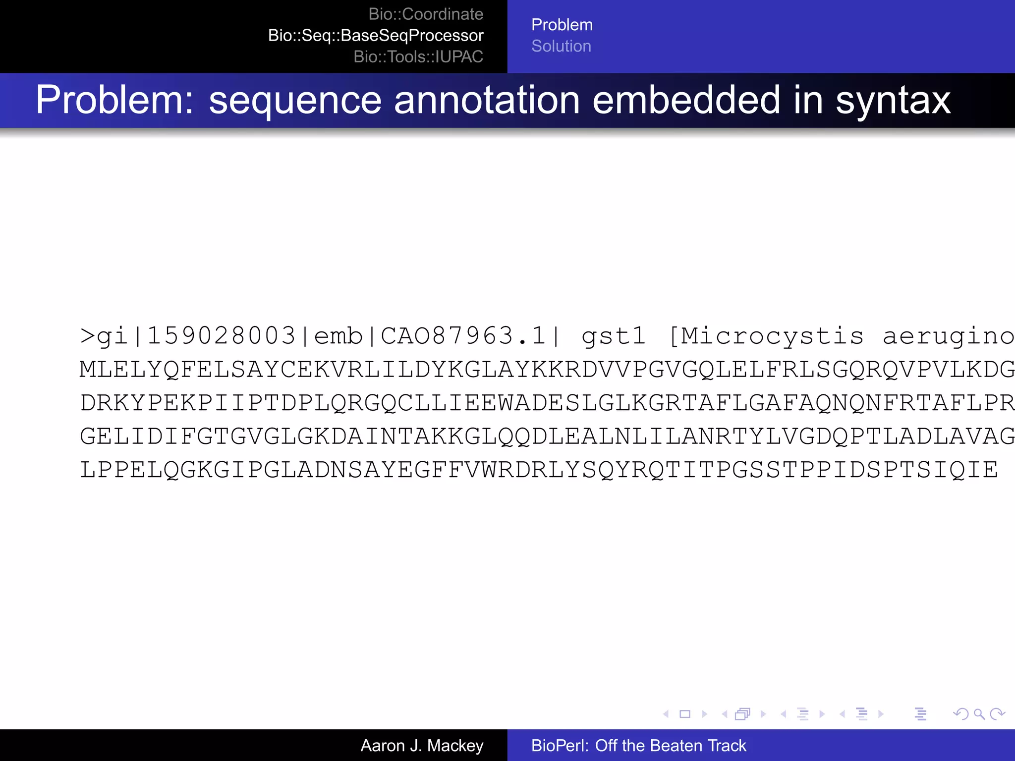 Mackey Bio Perl Bosc2008