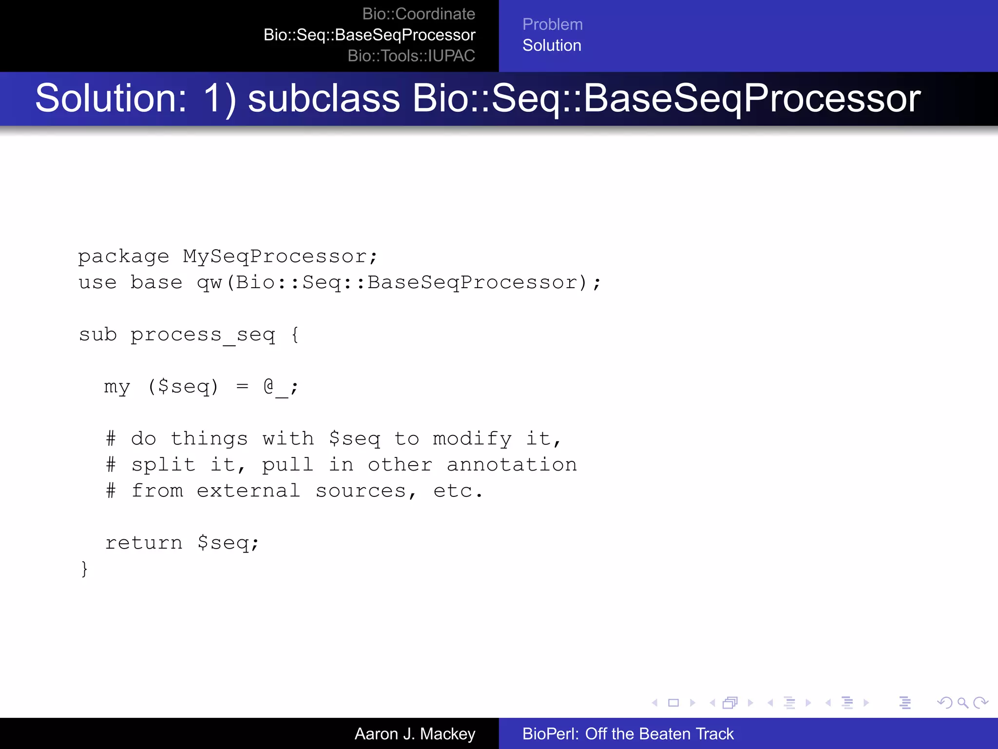 Mackey Bio Perl Bosc2008