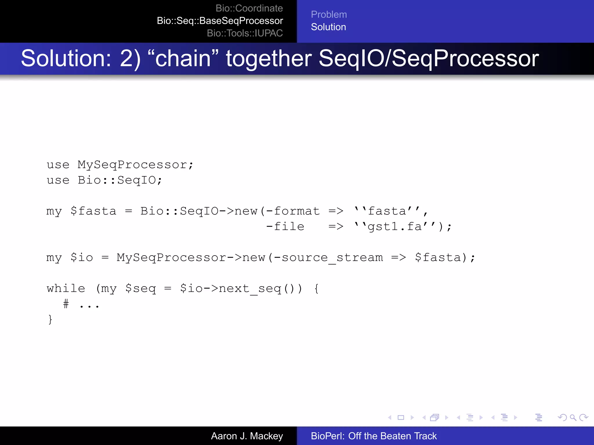 Mackey Bio Perl Bosc2008