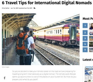 6 Travel Tips for International Digital Nomads
