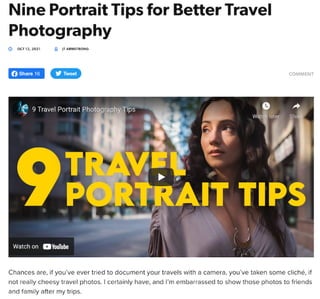 Nine Portrait Tips for Better Travel Photography