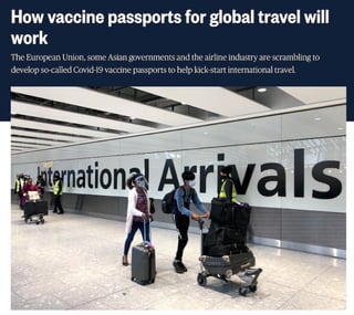 How vaccine passports for global travel will work