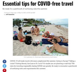 Essential tips for Covid-free travel