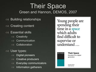 Personalisation through ParticipationA more customer-friendly interface with existing servicesMore say in navigating their way through servicesMore say in how money is spentUsers as co-designers and co-producers of servicesSelf-organization - the public good emerging from within societyLeadbeater, DEMOS, 200434