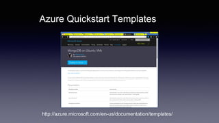 Azure Quickstart Templates
http://azure.microsoft.com/en-us/documentation/templates/
 