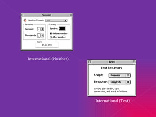 International (Number) International (Text) 