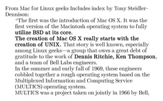macOS a fetish object for the Bourgeois - macOS vs Unix