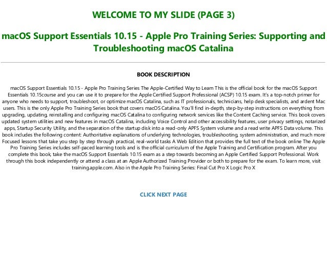 Macos Support Essentials 10.15 Pdf Macos Support Essentials 10.15 Pdf