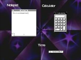 Calculator  Notepad  Time  