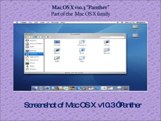 Screenshot of Mac OS X v10.3 “Panther 