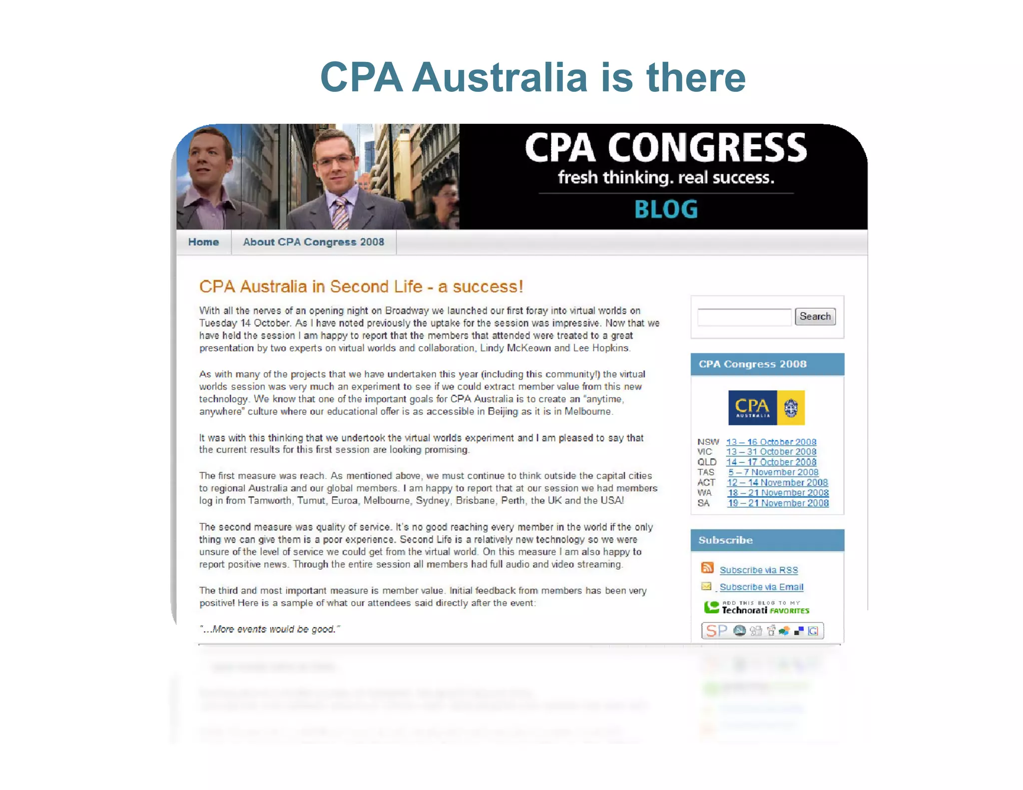 CPA Australia is there
 