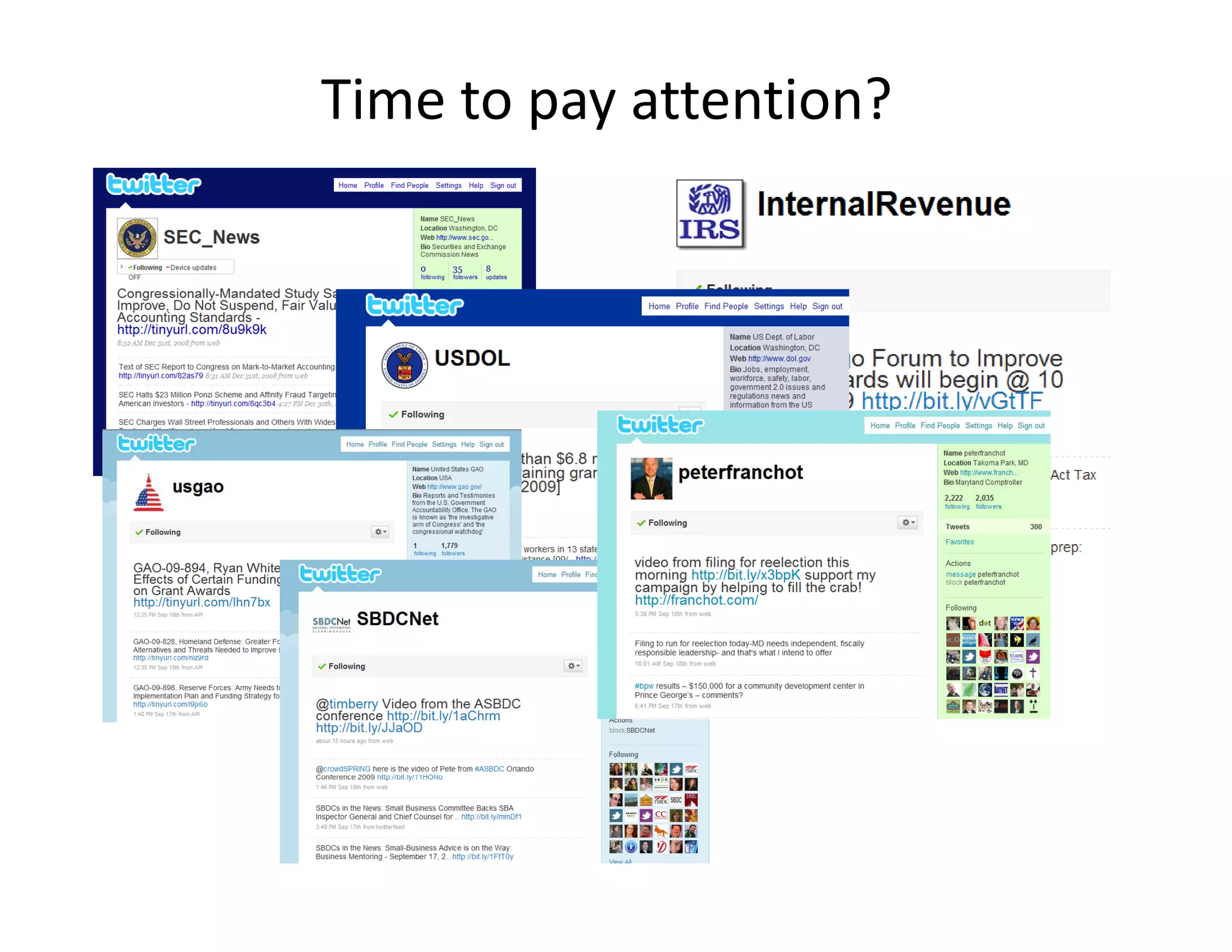 Time to pay attention?
 