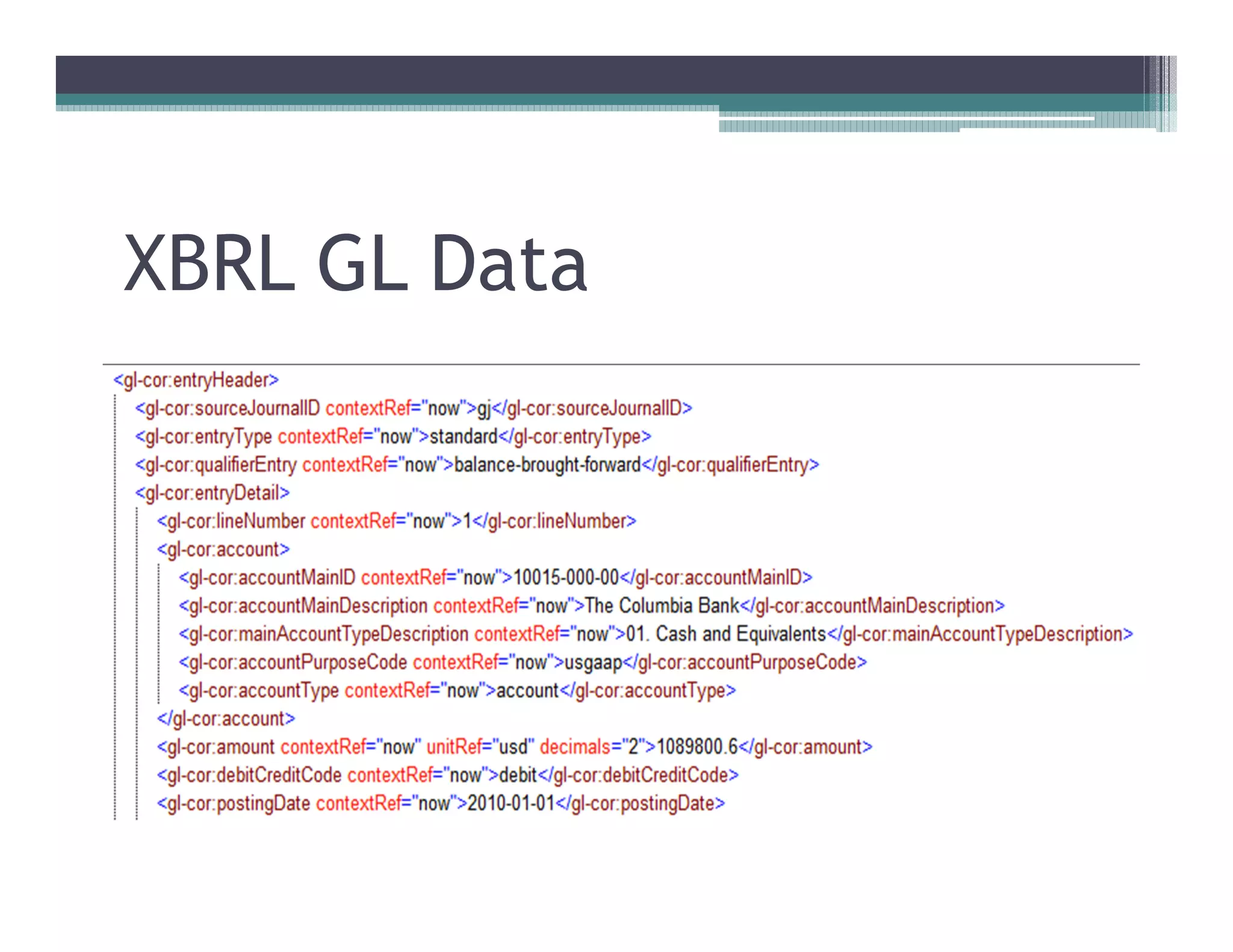 XBRL GL Data
 