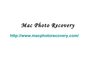 Mac Photo Recovery http://www.macphotorecovery.com/ 