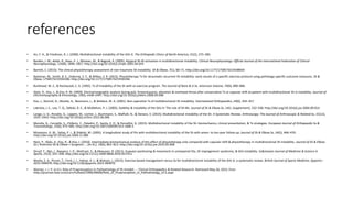 references
• An, Y. H., & Friedman, R. J. (2000). Multidirectional instability of the GHJ Jt. The Orthopedic Clinics of North America, 31(2), 275–285.
• Barden, J. M., Balyk, R., Raso, V. J., Moreau, M., & Bagnall, K. (2005). Atypical Sh M activation in multidirectional instability. Clinical Neurophysiology: Official Journal of the International Federation of Clinical
Neurophysiology, 116(8), 1846–1857. http://doi.org/10.1016/j.clinph.2005.04.019
• Barrett, C. (2015). The clinical physiotherapy assessment of non-traumatic Sh instability. Sh & Elbow, 7(1), 60–71. http://doi.org/10.1177/1758573214548934
• Bateman, M., Smith, B. E., Osborne, S. E., & Wilkes, S. R. (2015). Physiotherapy Tx for atraumatic recurrent Sh instability: early results of a specific exercise protocol using pathology-specific outcome measures. Sh &
Elbow, 1758573215592266. http://doi.org/10.1177/1758573215592266
• Burkhead, W. Z., & Rockwood, C. A. (1992). Tx of instability of the Sh with an exercise program. The Journal of Bone & Jt Sx. American Volume, 74(6), 890–896.
• Illyés, Á., Kiss, J., & Kiss, R. M. (2009). Electromyographic analysis during pull, forward punch, elevation & overhead throw after conservative Tx or capsular shift at patient with multidirectional Sh Jt instability. Journal of
Electromyography & Kinesiology, 19(6), e438–e447. http://doi.org/10.1016/j.jelekin.2008.09.008
• Kiss, J., Damrel, D., Mackie, A., Neumann, L., & Wallace, W. A. (2001). Non-operative Tx of multidirectional Sh instability. International Orthopaedics, 24(6), 354–357.
• Labriola, J. E., Lee, T. Q., Debski, R. E., & McMahon, P. J. (2005). Stability & instability of the GHJ Jt: The role of Sh Ms. Journal of Sh & Elbow Sx, 14(1, Supplement), S32–S38. http://doi.org/10.1016/j.jse.2004.09.014
• Longo, U. G., Rizzello, G., Loppini, M., Locher, J., Buchmann, S., Maffulli, N., & Denaro, V. (2015). Multidirectional Instability of the Sh: A Systematic Review. Arthroscopy: The Journal of Arthroscopic & Related Sx, 31(12),
2431–2443. http://doi.org/10.1016/j.arthro.2015.06.006
• Merolla, G., Cerciello, S., Chillemi, C., Paladini, P., Santis, E. D., & Porcellini, G. (2015). Multidirectional instability of the Sh: biomechanics, clinical presentation, & Tx strategies. European Journal of Orthopaedic Sx &
Traumatology, 25(6), 975–985. http://doi.org/10.1007/s00590-015-1606-5
• Misamore, G. W., Sallay, P. I., & Didelot, W. (2005). A longitudinal study of Pts with multidirectional instability of the Sh with seven- to ten-year follow-up. Journal of Sh & Elbow Sx, 14(5), 466–470.
http://doi.org/10.1016/j.jse.2004.11.006
• Nyiri, P., Illyés, A., Kiss, R., & Kiss, J. (2010). Intermediate biomechanical analysis of the effect of physiotherapy only compared with capsular shift & physiotherapy in multidirectional Sh instability. Journal of Sh & Elbow
Sx / American Sh & Elbow +-Surgeons ... [et Al.], 19(6), 802–813. http://doi.org/10.1016/j.jse.2010.05.008
• Struyf, F., Nijs, J., Baeyens, J.-P., Mottram, S., & Meeusen, R. (2011). Scapular positioning & movement in unimpaired Shs, Sh impingement syndrome, & GHJ instability. Sc&inavian Journal of Medicine & Science in
Sports, 21(3), 352–358. http://doi.org/10.1111/j.1600-0838.2010.01274.x
• Warby, S. A., Pizzari, T., Ford, J. J., Hahne, A. J., & Watson, L. (2015). Exercise-based management versus Sx for multidirectional instability of the GHJ Jt: a systematic review. British Journal of Sports Medicine, bjsports–
2015–094970. http://doi.org/10.1136/bjsports-2015-094970
• Warner, J. J. P. (n.d.). Role of Proprioception in Pathoetiology of Sh Instabil... : Clinical Orthopaedics & Related Research. Retrieved May 26, 2015, from
http://journals.lww.com/corr/Fulltext/1996/09000/Role_of_Proprioception_in_Pathoetiology_of.5.aspx
 