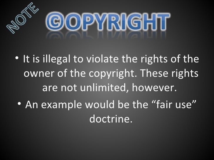 Copyright Information Presentation