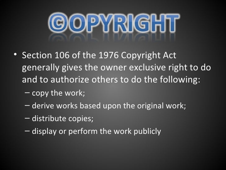 Copyright Information Presentation