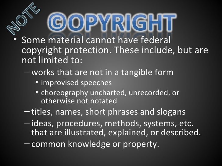 Copyright Information Presentation