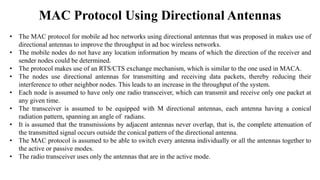 Mac protocols for ad hoc wireless networks | PPTX