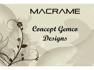 Free Powerpoint Templates Macrame  Concept Gemco Designs 