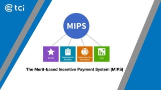 The Merit-based Incentive Payment System (MIPS)
 