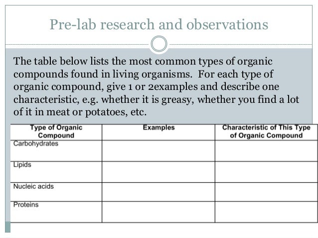 macromolecules lab 2 Bio 6 – macromolecules lab overview in addition to water and minerals, living things contain a variety of organic molecules most of the organic molecules in living organisms are of 4 basic types: carbohydrate, protein, lipid and nucleic acidmany. macromolecules lab 2 Bio 6 – macromolecules lab overview in addition to water and minerals, living things contain a variety of organic molecules most of the organic molecules in living organisms are of 4 basic types: carbohydrate, protein, lipid and nucleic acidmany.