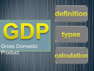 Gross Domestic
Product
 