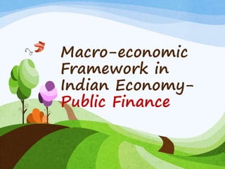 Macro-economic
Framework in
Indian Economy-
Public Finance
 