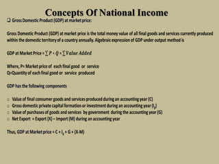 Concepts Of National Income
 