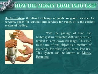 Direct Barter Money& Monetary Policy Defined (Philippine Setting) | PPTX