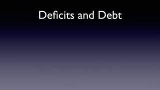 Deﬁcits and Debt
 