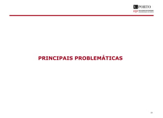 PRINCIPAIS PROBLEMÁTICAS
20
 