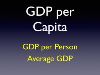 GDP per
Capita
GDP per Perso
n

Average GDP
 