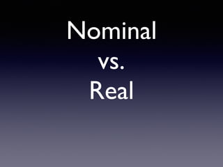 Nominal
vs.
Real
 