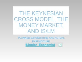 THE KEYNESIAN
CROSS MODEL, THE
MONEY MARKET,
AND IS/LM
PLANNED EXPENDITURE AND ACTUAL
EXPENDITURE.
 
