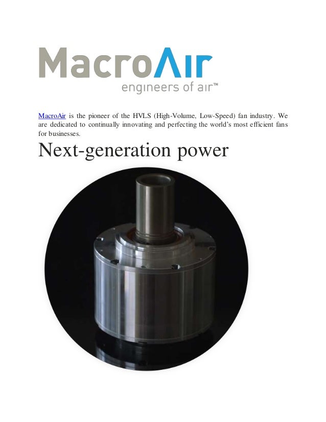 Macro Air Is The Pioneer Of The Hvls Energy Saving Fans