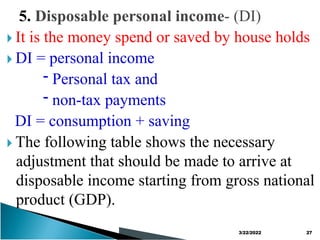 Macroeconomics chapter two National income account | PPTX