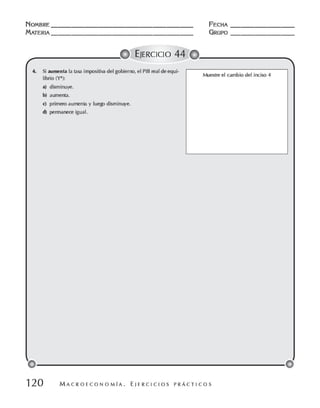 Macroeconomia ejercicios practicos - florez y ramos