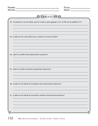 Macroeconomia ejercicios practicos - florez y ramos