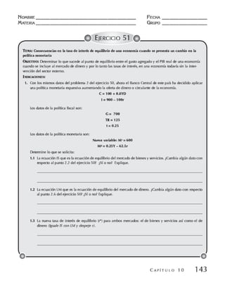Macroeconomia ejercicios practicos - florez y ramos