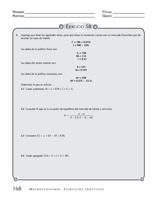 Macroeconomia ejercicios practicos - florez y ramos