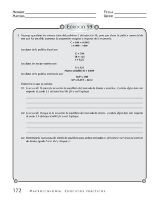 Macroeconomia ejercicios practicos - florez y ramos