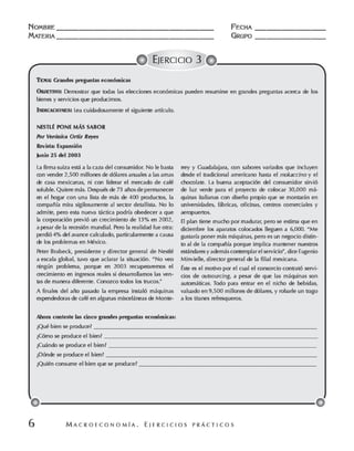 Macroeconomia ejercicios practicos - florez y ramos
