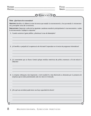 Macroeconomia ejercicios practicos - florez y ramos