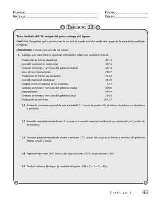 Macroeconomia ejercicios practicos - florez y ramos